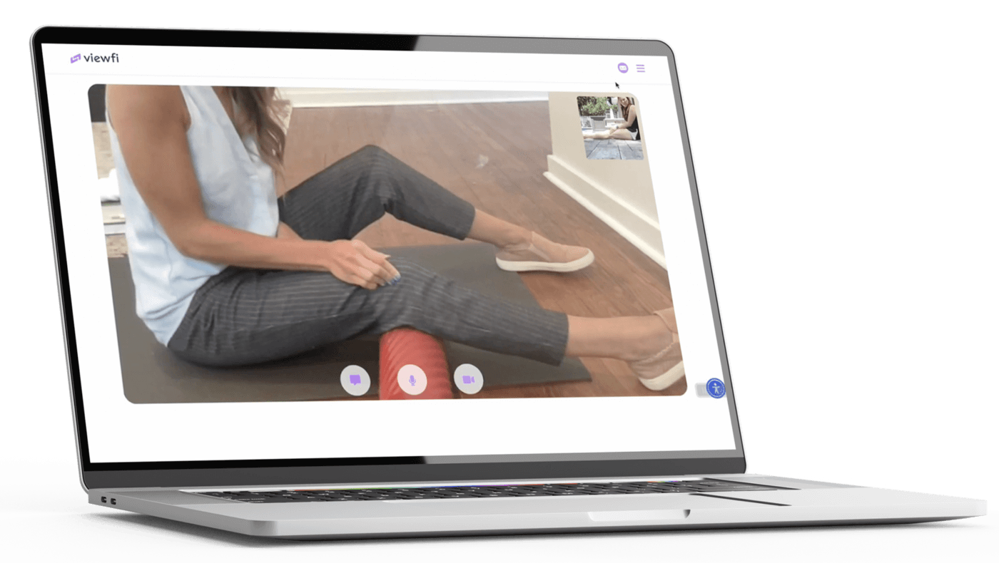 Rolling Knees Exercise on Laptop